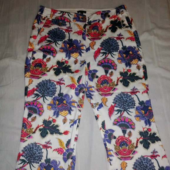 COPY - J Crew Size 16 Floral Cropped Womans Pants - Picture 6 of 7